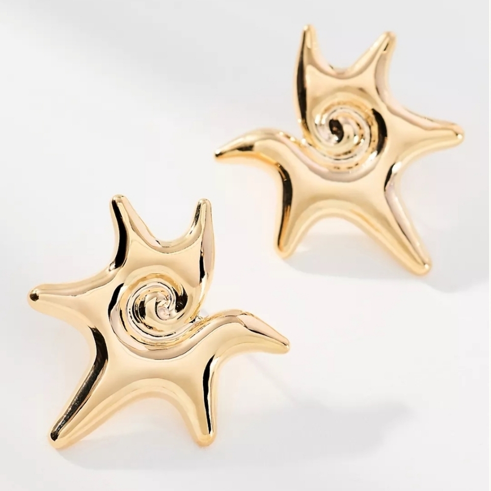 Anthropologie Sunburst Post Earrings